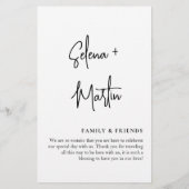 Tijdlijn voor minimale bruiloft met script (Achterkant)