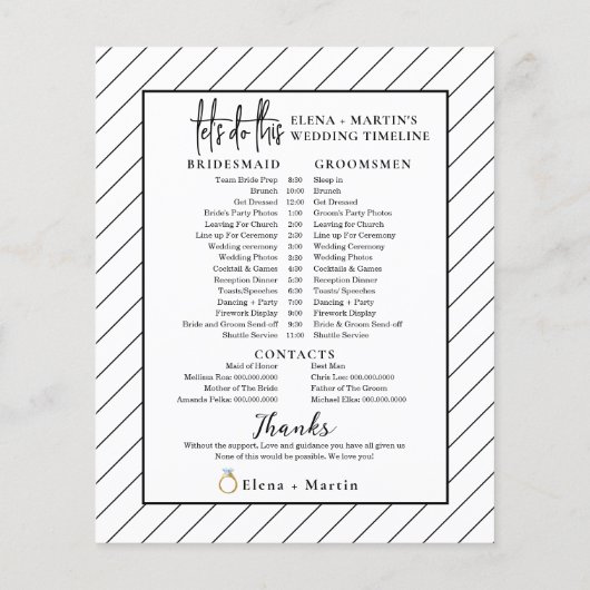 Tijdlijn voor minimale lijntijd voor tekstbruiloft (Achterkant)