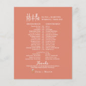 Tijdlijn voor ononderbroken minimale bruiloft (Achterkant)