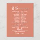 Tijdlijn voor ononderbroken minimale bruiloft (Voorkant)