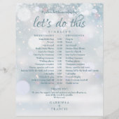 Tijdlijn winter bruiloft schema eerste sneeuwvlokk (Voorkant)