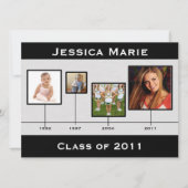 Tijdlijn zwarte en grijze Afstuderen Aankondiging (Voorkant)