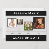 Tijdlijn zwarte en grijze Afstuderen Aankondiging (Voorkant)