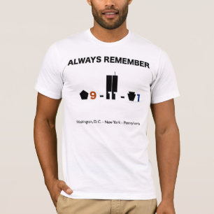 Tijdlijnherinnering van 11 september 2001 t-shirt