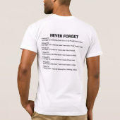 Tijdlijnherinnering van 11 september 2001 t-shirt (Achterkant)