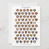 Tijdlijnkaart voor componisten feestdagenkaart (Voorkant)