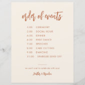 Tijdlijnkaart voor woestijnbruiloft volgorde van g (Voorkant)