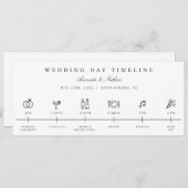 Tijdlijnpictogram Moderne bruiloft Programmakaart (Voorkant / Achterkant)