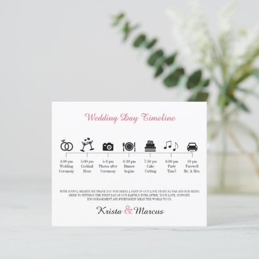 Tijdlijnprogramma Icon Wedding (Staand voorkant)