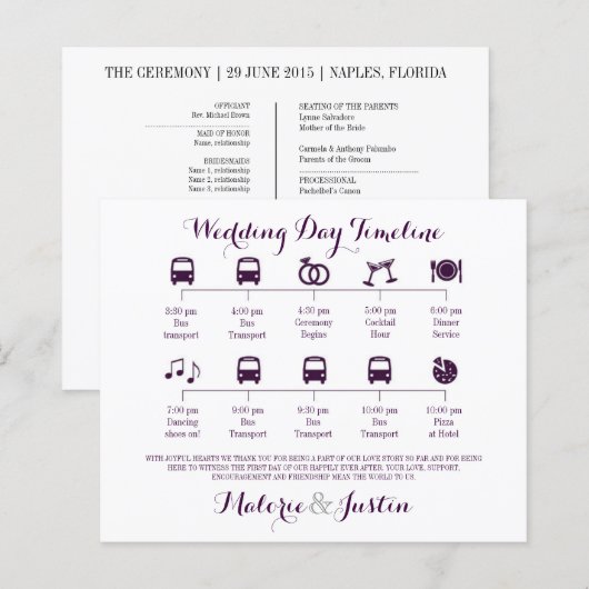 Tijdlijnprogramma Icon Wedding (Voorkant / Achterkant)