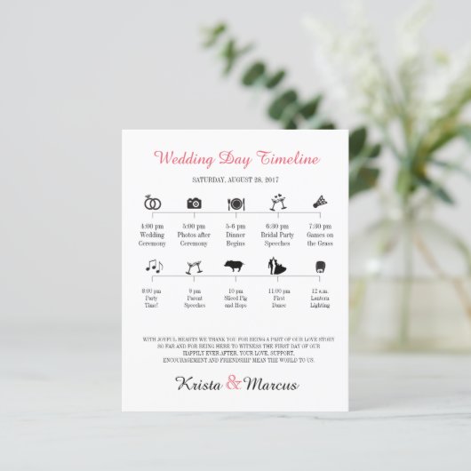 Tijdlijnprogramma Icon Wedding (Staand voorkant)