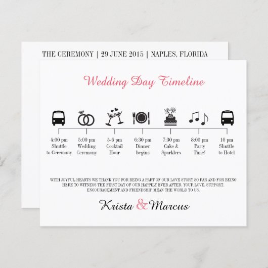 Tijdlijnprogramma Icon Wedding (Voorkant / Achterkant)