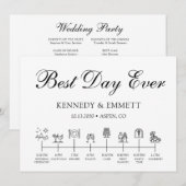 Tijdlijnprogramma voor bergbruiloftdag programmakaart (Voorkant / Achterkant)