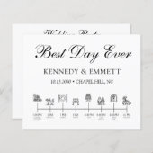 Tijdlijnprogramma voor de legante bruiloft (Voorkant / Achterkant)