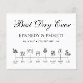 Tijdlijnprogramma voor de legante bruiloft (Voorkant)