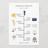 Tijdlijnprogramma voor waterverf-pictogrammen programmakaart (Voorkant)