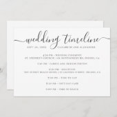 Tijdlijnscript voor zwarte en witte bruiloft kaart (Voorkant / Achterkant)