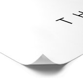 Tijdlijnteken Modern Wedding Order of Events Poster (Hoek)