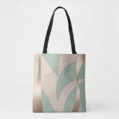 Tijdloos Abstract beige, zacht groen en goud Tote Bag (Voorkant)