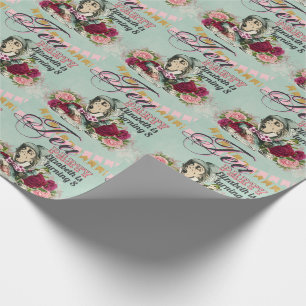 Tijdloos Alice in Wonderland Theepartij Aangepaste Cadeaupapier