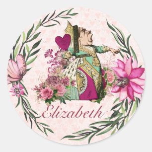 Tijdloos Alice in Wonderland Theepartij Aangepaste Ronde Sticker