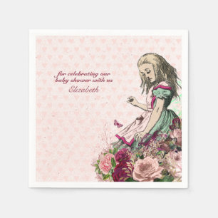 Tijdloos Alice in Wonderland Theepartij Aangepaste Servet