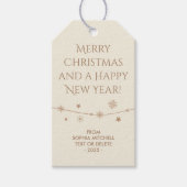 Tijdloos - Antiek Wit - Snowflake Gift Labels Cadeaulabel (Voorkant)