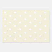 Tijdloos Beige White Polka Dot Gift Wrapping Paper (Voorkant 2)