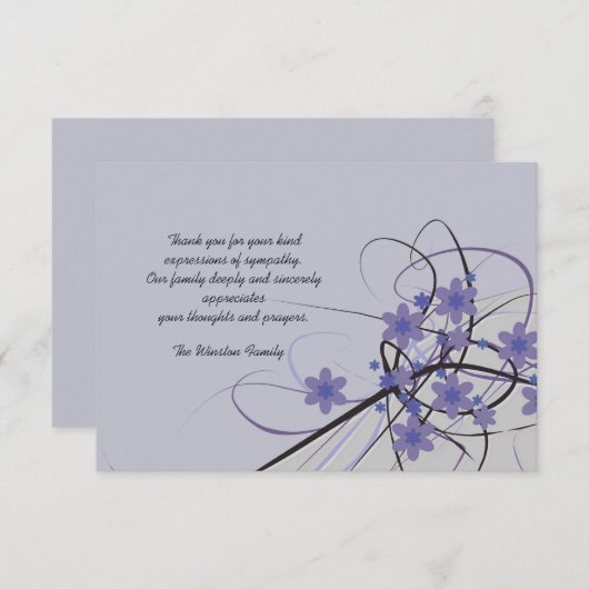 Tijdloos - Bereavement Dank u Notecard Bedankkaart (Voorkant / Achterkant)