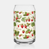 Tijdloos Berry Bliss Aardbeienpatroon Blikvorm Glas (Voorkant)