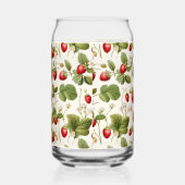 Tijdloos Berry Bliss Aardbeienpatroon Blikvorm Glas (Rechts)