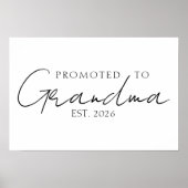Tijdloos Bevorderd Tot Oma EST Jaar Design Poster (Voorkant)