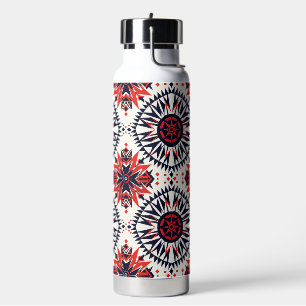 Tijdloos Blauw "Cosmic Interlock" Geïsoleerd 25oz Waterfles