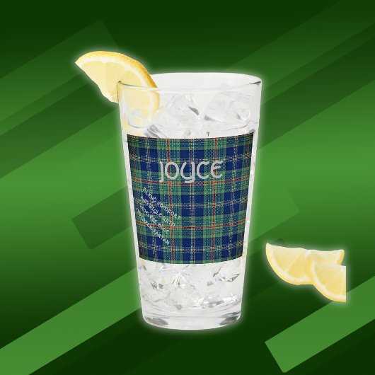 Tijdloos blauw en groen Tartan Monogram | Glas