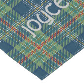 Tijdloos blauw en groen Tartan Monogram | Lange Tafelloper (Hoek)