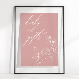 Tijdloos Bloemen Baby shower Boeken Geschenken Poster
