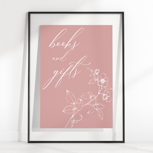  Tijdloos Bloemen Baby shower Boeken Geschenken Poster
