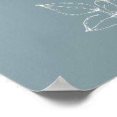 Tijdloos Bloemen Baby shower Kaarten Geschenken Poster (Hoek)