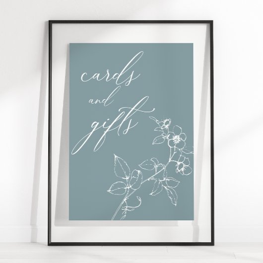 Tijdloos Bloemen Baby shower Kaarten Geschenken Poster