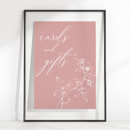 Tijdloos Bloemen Baby shower Kaarten Geschenken Poster