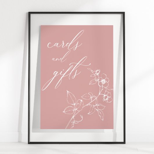 Tijdloos Bloemen Baby shower Kaarten Geschenken Poster