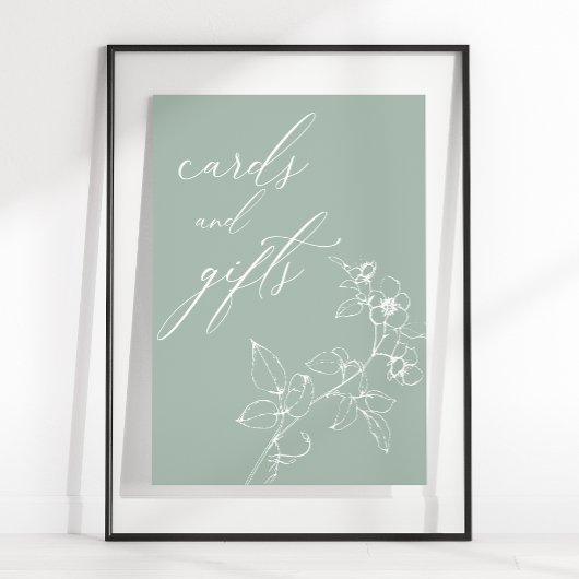 Tijdloos Bloemen Baby shower Kaarten Geschenken Poster