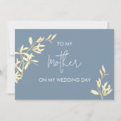 Tijdloos Bloemen Naar mijn moeder op mijn trouwdag Kaart (Voorkant)