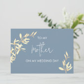 Tijdloos Bloemen Naar mijn moeder op mijn trouwdag Kaart (Staand voorkant)