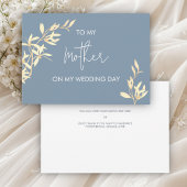 Tijdloos Bloemen Naar mijn moeder op mijn trouwdag Kaart
