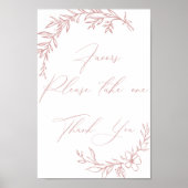  Tijdloos Bloemen Roze Baby shower Favors Poster (Voorkant)