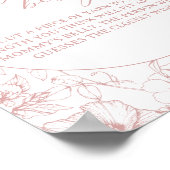  Tijdloos Bloemen Roze Baby shower Spel Poster (Hoek)