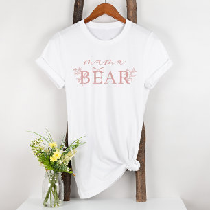  Tijdloos Bloemen Roze Maternity Mama Beer T-shirt