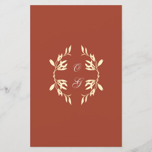 Tijdloos Bloemen Rustiek Bruiloft Budget Menu (Achterkant)