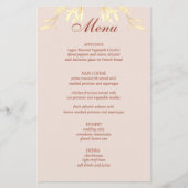 Tijdloos Bloemen Rustiek Bruiloft Budget Menu (Voorkant)